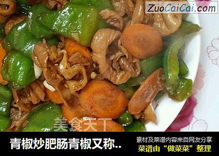 青椒炒肥肠青椒又称柿子椒