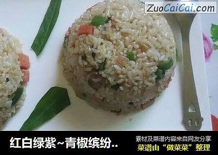 红白绿紫~青椒缤纷炒饭