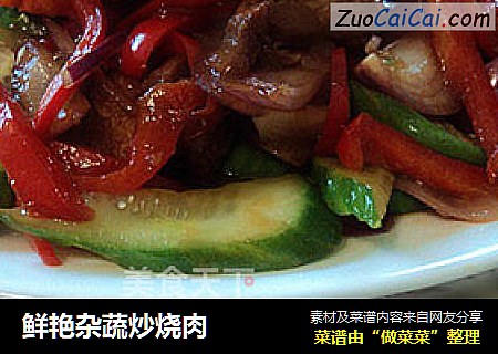 鲜艳杂蔬炒烧肉