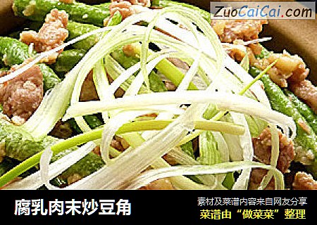 腐乳肉末炒豆角