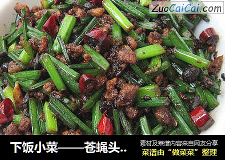 下饭小菜——苍蝇头（韭菜花炒肉末）