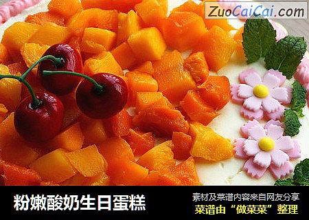 粉嫩酸奶生日蛋糕