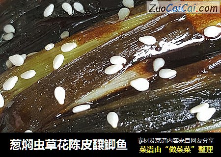 葱焖虫草花陈皮醸鲫鱼