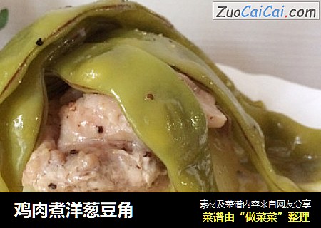 鸡肉煮洋葱豆角