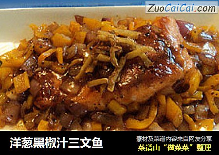 洋葱黑椒汁三文鱼