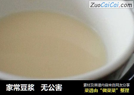家常豆浆   无公害