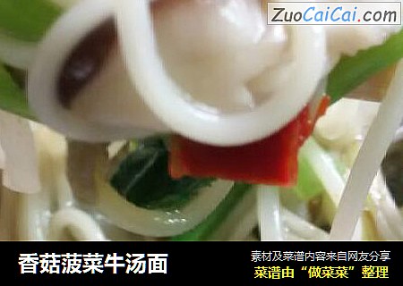 香菇菠菜牛汤面