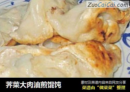 荠菜大肉油煎馄饨