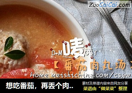 想吃番茄，再丢个肉丸进去【番茄肉丸汤】