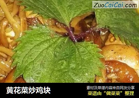 黄花菜炒鸡块