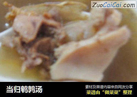 当归鹌鹑汤