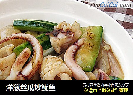 洋葱丝瓜炒鱿鱼
