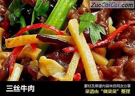 三丝牛肉