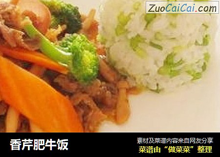 香芹肥牛饭