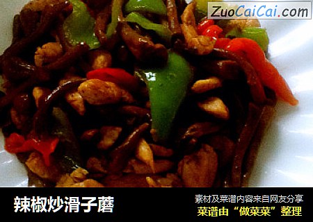 辣椒炒滑子蘑