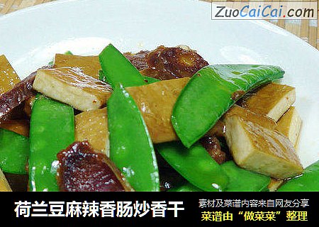 荷兰豆麻辣香肠炒香干