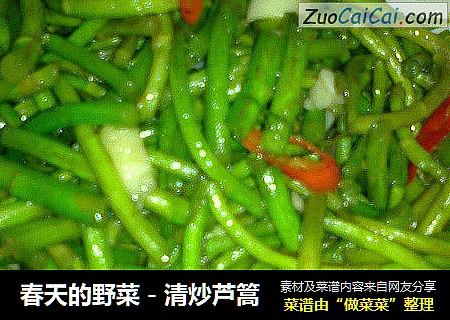 春天的野菜－清炒芦篙