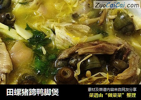 田螺猪蹄鸭脚煲