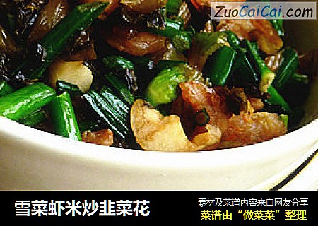 雪菜虾米炒韭菜花