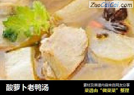 酸萝卜老鸭汤
