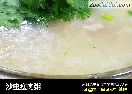 沙虫瘦肉粥