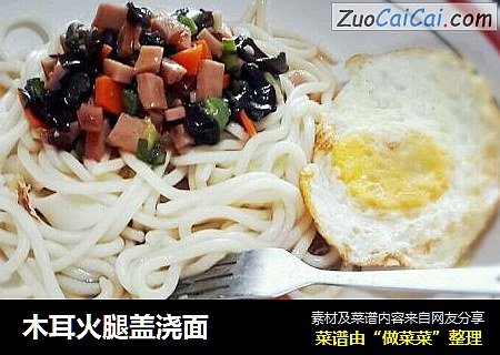 木耳火腿盖浇面