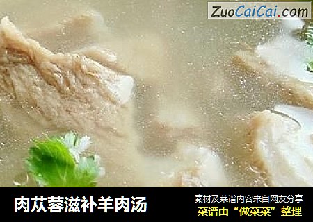 肉苁蓉滋补羊肉汤