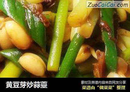 黄豆芽炒蒜薹