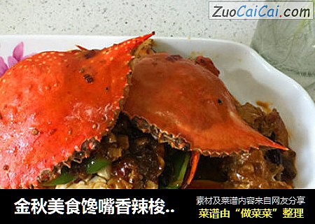 金秋美食馋嘴香辣梭子蟹