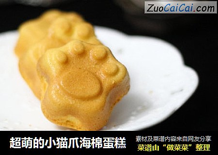 超萌的小猫爪海棉蛋糕