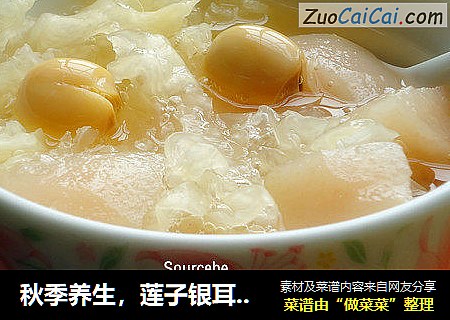 秋季养生，莲子银耳雪梨