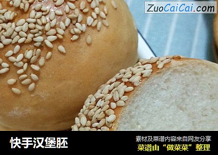 快手汉堡胚