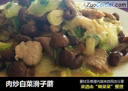 肉炒白菜滑子蘑