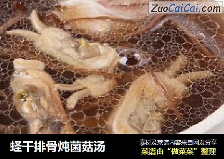 蛏干排骨炖菌菇汤