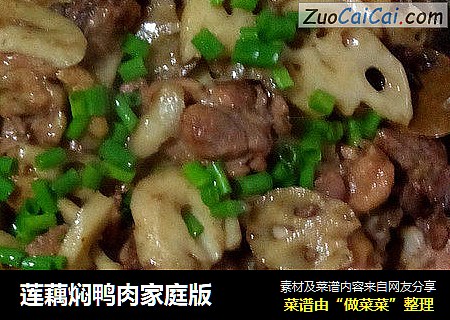 莲藕焖鸭肉家庭版