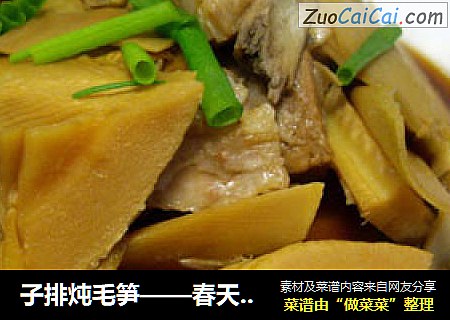 子排炖毛笋——春天的菜