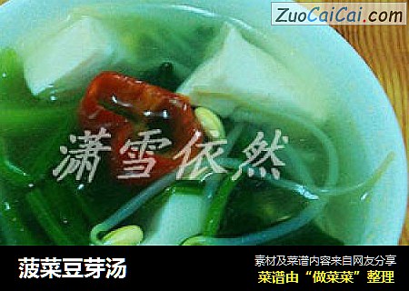 菠菜豆芽汤