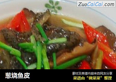 葱烧鱼皮