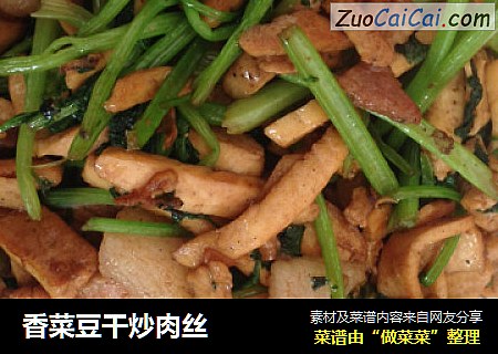 香菜豆干炒肉丝