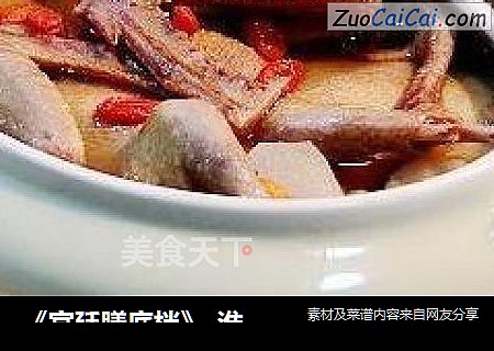《宫廷膳底档》-淮杞黄精炖乳鸽