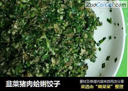 韭菜猪肉蛤蜊饺子