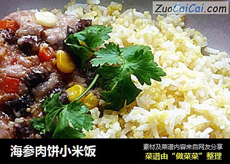 海参肉饼小米饭