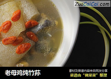 老母鸡炖竹荪
