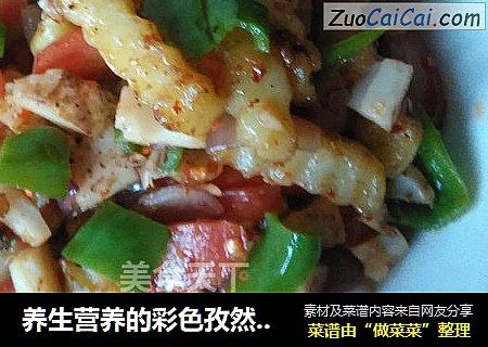 养生营养的彩色孜然干锅