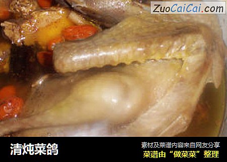 清炖菜鸽