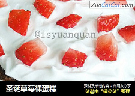 圣诞草莓裸蛋糕