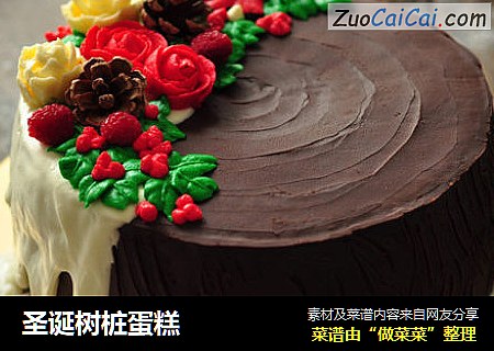 圣诞树桩蛋糕