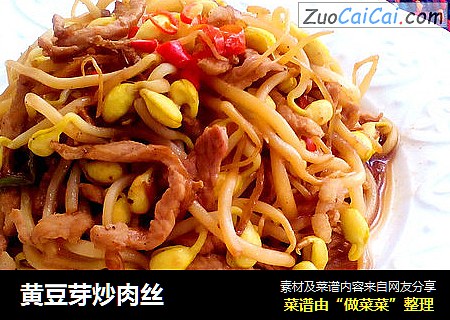 黄豆芽炒肉丝