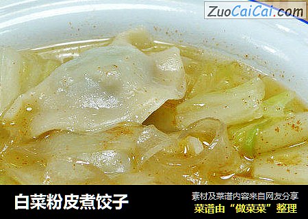白菜粉皮煮饺子