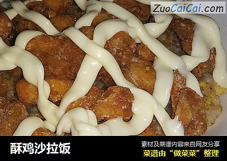 酥鸡沙拉饭